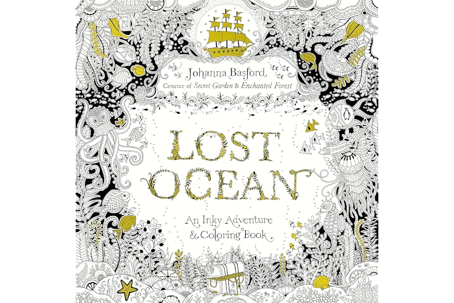 Lost Ocean: An Inky Adventure and Coloring Book for Adults by Johanna Basford lost-ocean-inky-adventure-coloring-book-johanna-basford-book-summary